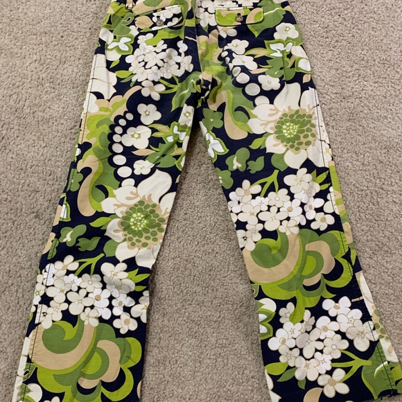 J Crew Stretch Pants Flower Pattern - Picture 5 of 8